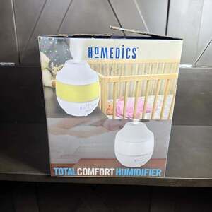 Homedics TotalComfort Cool Mist Ultrasonic Table Top Humidifier - White New Open